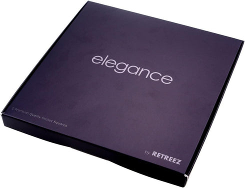 Retreez 5 Piece Assorted Woven Microfiber Premium Pocket Square Gift Box Set - Set 001...