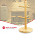 Home Basics Bamboo Mug Tree, Holds Up to 6 Coffee Cups, Free Standing, Circular Base, Kitchen Countertop, Beige (1)...