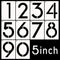 DXCYZ 5 Inch Large Number Stencils Kit 0-9 Address Number Stencil, 10PCS Reusable Plastic Painting Number Templates for Mailbox Signs, Door...