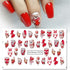 Valentine's Day Nail Stickers DIY Water Transfer Nail Stickers Heart Love Cute Bear Self Adhesive Water Transfer Nail Decals Sexy Lips Love Letter...