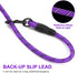 2 Pack Dog Leash 5 FT Heavy Duty Nylon Rope Dog Leash with Comfortable Padded Handle Sturdy Reflective Threads Strong Dog Leash for Medium Large D...