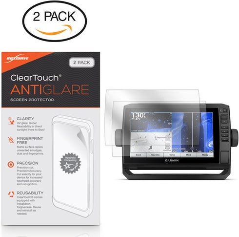 BoxWave Screen Protector Compatible with Garmin echoMAP Plus 93sv - ClearTouch Anti-Glare (2-Pack), Anti-Fingerprint Matte Film Skin...
