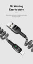 mcdodo Anti Winding Cable, LED Coiled Cord Nylon Braided Sync Charge USB Data 6FT/1.8M Cable Compatible New Phone List Below (Black, 6FT/1.8M)...
