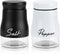 Accmor Salt and Pepper Shakers Set, 5oz Stainless Steel Salt and Pepper Shakers Seasoning Container with Glass Bottom for Home Cooking Restaurants...