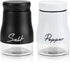 Accmor Salt and Pepper Shakers Set, 5oz Stainless Steel Salt and Pepper Shakers Seasoning Container with Glass Bottom for Home Cooking Restaurants...