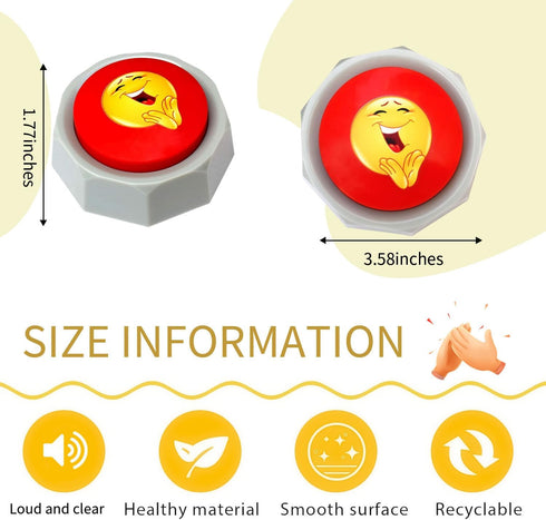 RIBOSY Applause Button - Button Applauds When Pressed - Add Extra Fun To Your Life...
