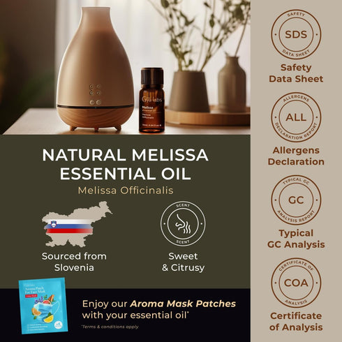 Gya Labs Melissa Essential Oil for Candle Making Scents - 0.34 Fl Oz - Natural Melissa Oil...