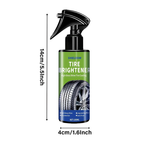 Tire Shine Spray Car Tire Dressing Tire Wet Black Magic Tire Brightener Tyre Coating Shine for Tires With Applicator Pad High Gloss for Vehicles, ...
