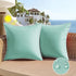 All Smiles Outdoor Waterproof Throw Pillow Covers 20x20 Set of 2 Teal Decorative Patio Tent Bed Sofa Living Room Furniture Sunbrella Cushion Cases...