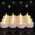 Flameless LED Tea Lights Candles,Flickering Electric Fake Candle,24 Pack 200+Hour Battery Operated LED tealight candles in Warm Yellow for Wedding...