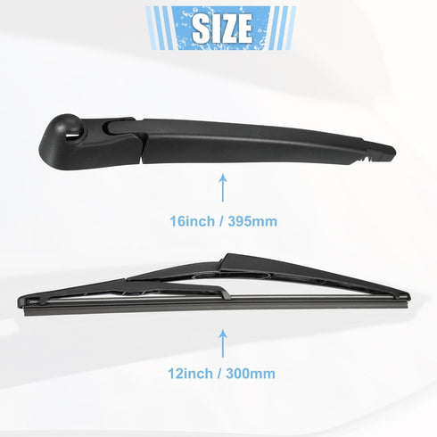 ACROPIX Rear Windshield Wiper Blade Arm Replacement Set OEM Quality Fit for Honda Civic 3-Door 5-Door Hatchback 2001-2005 - Pack of 2...