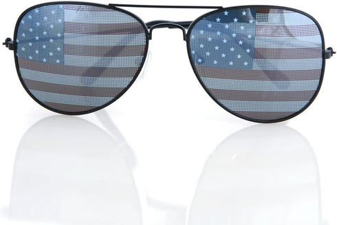 USA America Aviator Sunglasses Black Color Frame...