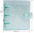Blue Glitter Soft PVC Mini Binder Cover Refillable Notebook Binders 3 Ring Planner Shell Protectors with Snap Button Closure for Loose Leaf File F...