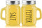 Yellow Salt and Pepper Shakers Set - Yellow Kitchen Decor and Accessories for Home Restaurants Wedding - Glass Salt and Pepper Set for Cooking Tab...