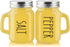 Yellow Salt and Pepper Shakers Set - Yellow Kitchen Decor and Accessories for Home Restaurants Wedding - Glass Salt and Pepper Set for Cooking Tab...