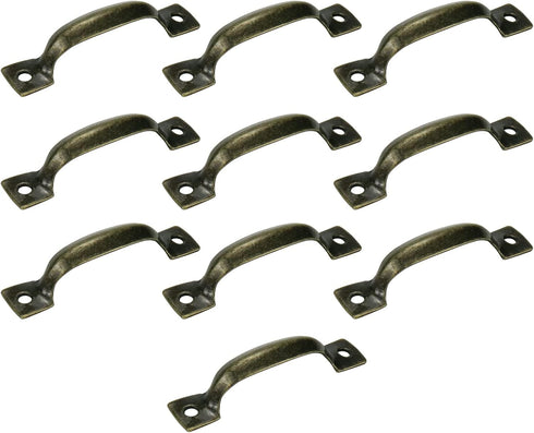 10Pcs Mini Decorative Jewelry Box Case Door Drawer Arched Pull Handle Simple Retro Handle Dresser Knobs Drawer Pulls Handles for Cabinets Doors Dr...