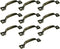 10Pcs Mini Decorative Jewelry Box Case Door Drawer Arched Pull Handle Simple Retro Handle Dresser Knobs Drawer Pulls Handles for Cabinets Doors Dr...