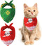 2 Pack Christmas Dog Cat Bandanas Christmas Pet Triangle Scarf Reversible Polyester Bibs Kerchief Saliva Towel for Small Medium Large Pets Bandana...