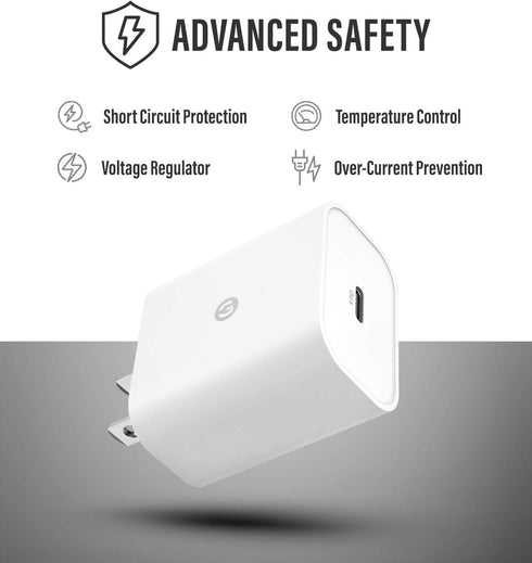 Charger Compatible with iPhone 12/13 iPhone 14 - MFi Apple Certified USB-C to Lightning Cable with Fast Wall Plug (18W) Quick Charging Power Adapt...