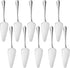 Stainless Steel Cake Server Pack of 10 Pie Holder Transfer Triangular Spade Spatula Serrated Edge for Pizza Cake Baking Safe in Dishwasher (Silver...
