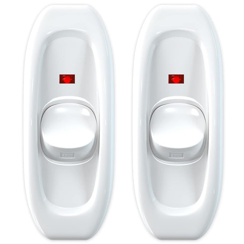 2 Pack Appliance Switch On/Off Button Table Lamp Desk Light in-line Cord Switch 250V 10A, White...
