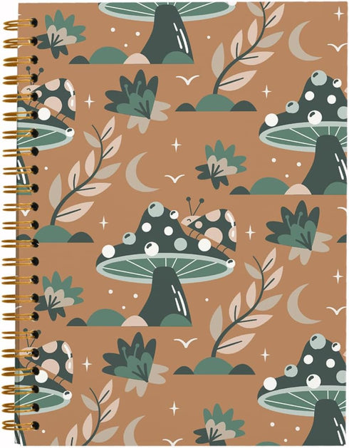 Mushroom Journal Notebook,Mushroom Notebooks for Women Work Office School Student Teacher,College School Supplies,Hardcover Spiral Notebook 5.5x8....