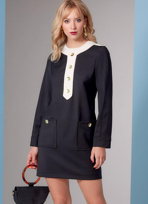 Vogue Sewing Pattern V1844 - Misses' and Misses' Petite Dress, Size: F5 (16-18-20-22-24)...