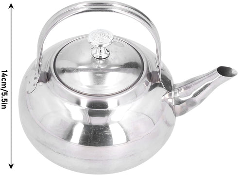 Stainless Steel Teapot, 5.5inch Coffee Pot Teapot Tea Kettle, Exquisite Teapot Coffee Pot with Tea Strainer for Home Restaurant...