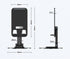 Cellphone Stand Holder 360° Rotation Phone Stand Foldable Scalable Office Desk Adjustable Portable for Travel White...