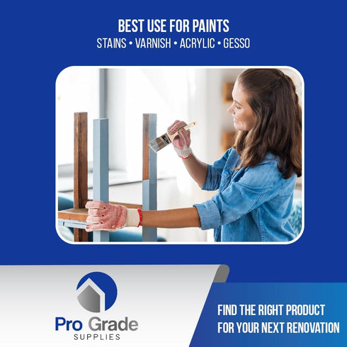Pro Grade Paint Brush Set - 3-Pack - 2" Angle Brushes for All Latex and Oil Paints & Stains - Home Improvement - Interior & Exterior Use...