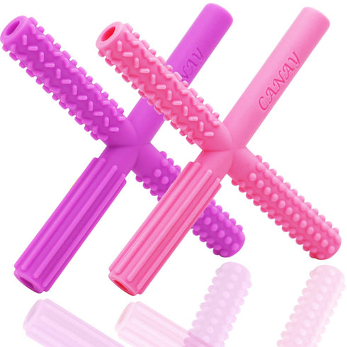 X Hollow Chew Tubes Sensory Chew Toys for Autistic Children(2 Pack), Alt. to Chew Necklaces for Sensory Kids, Teething, Oral Motor Stimulation, AD...
