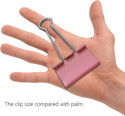 Large Binder Clips Pink Color 2" / 2 inches / 50 mm a Little bit Scratch Jumbo (Huge) Paper Clips (6 PCS, Pink)...