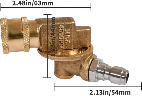 8 Pack 7 Angles Pressure Washer Pivoting Coupler Attachment Accessories Kit 1/4”Quick Connect 240 Degree Rotation,7 Power Washer Spray Nozzle Tips...