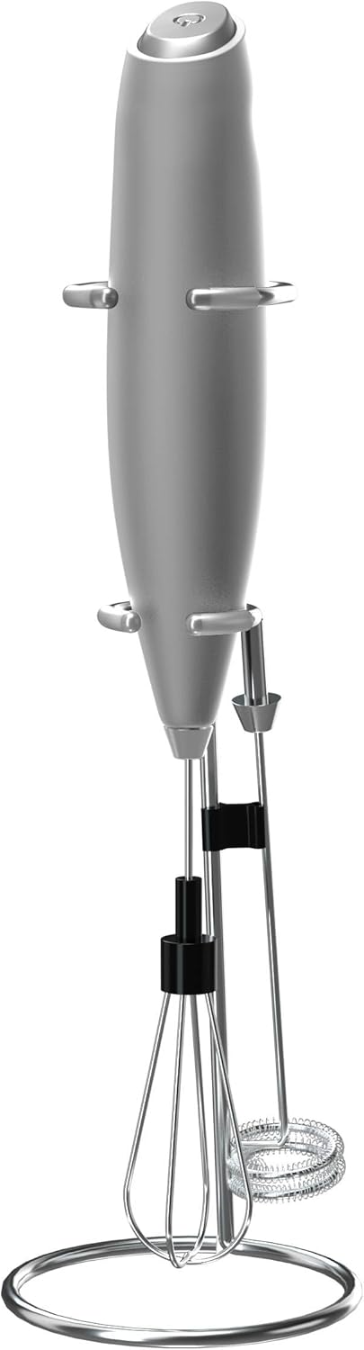 2 in 1 Milk Frother for Coffee - Durable Handheld Frother Electric Drink Mixer Handheld, Mini Electric Whisk for Coffee, Matcha, eggs, etc (With S...