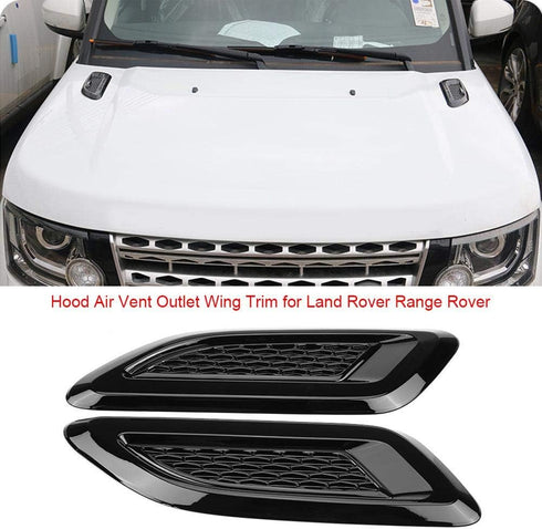 Air Vent Wing Trim,1 Pair Exterior Hood Air Vent Outlet Wing Trim Fit for Land Rover Range Rover Evoque 2012-2018 for Air Flow Intake, Cars and Tr...