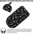 music black Baby Stuff Swaddle Blanket soft and Stretchy Newborn Swaddle Blankets Sack Receiving Blanket with Beanie Hat Gift for Girls and Boys I...