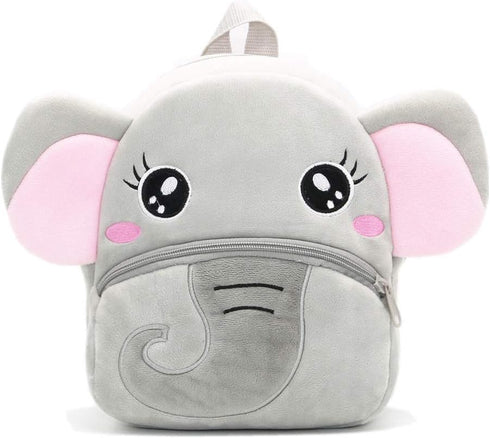 NICE CHOICE Cute Toddler Backpack Toddler Bag Plush Animal Cartoon Mini Travel Bag for Baby Girl Boy 2-6 Years(Grey Elephant)...
