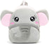 NICE CHOICE Cute Toddler Backpack Toddler Bag Plush Animal Cartoon Mini Travel Bag for Baby Girl Boy 2-6 Years(Grey Elephant)...