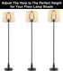 8 9 10 inch Adjustable Lamp Shade Harp Holder Kit for Table and Floor Lamps, Heavy Duty Lamp Shade Bracket with 3/8 Standard Saddle, E26 Light Bas...