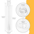 30ml Glass Clear Test Tubes with Screw Caps and Plastic Stoppers, 22 x 120mm Liquid Small Leak-Proof Glass Test Tubes, 12PCS...