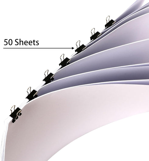 SANNIX 150 PCS Mini Binder Clips, 5/8 inch 15mm Binder Clips Black Paper Clamps Micro Size for Office Home School...