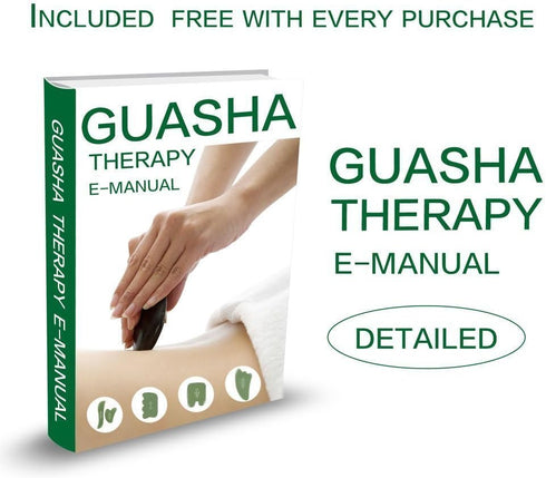 Jade Gua Sha Scraping Massage Tool, Real Jade Stone Gua Sha Board for Full Body Relax Spa Acupuncture, Natural Trigger Point Deep Tissue Therapy T...