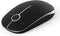VssoPlor Wireless Mouse, 2.4G Slim Portable Computer Mice with Nano Receiver for Notebook, PC, Laptop, Computer (Black and Silver)...