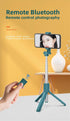 Selfie Stick Tripod,3 in 1 Extendable 360° Rotation Tripod Stand with Detachable Wireless Remote Portable Mobile Phone Holder Compatible with iPho...