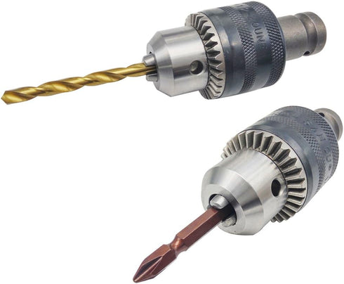 Yakamoz 1.5-13mm Capacity Key Drill Chuck for Air Impact Wrench Converter Conversion Tool | 1/2 Inch Socket Square Female Adapter | 1/2-20 UNF Mou...