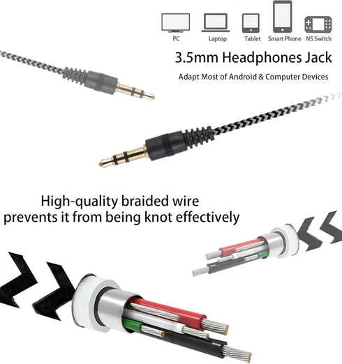 Earbuds Set with Case for Kids for School, Wired Over-Ear 3.5mm Headphones for Phone and PC, Wrap Around Ear Buds with Earhook for Kids 3-8, Comfo...