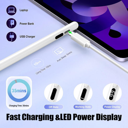 TiMOVO Stylus Pen for Touch Screens, Fast Charge Stylus Pen for Apple iPad/iPhone/Xiaomi/Samsung/Lenovo Android Capacitive Touch Screen Stylus Pen...