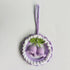 Purple Car Mirror Hanging Accessories,Crochet Flower Hanging Ornament for Women,Rear View Hanging Accessories,Bellflower Hand Knitted Car Hanging ...