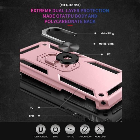 Yiakeng iPhone 8 Case, iPhone 7 Case, iPhone SE 2020/2022 Case with Screen Protector, Military Grade Protective Cases with Ring for iPhone 8/7/SE ...