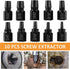 10 Pcs Screw Extractor Set, Hex Head Easy Out Bolt Extractor Set, Multi-Spline Stripped Screw Extractor Set, Broken Bolt Remover Kit, Damaged Scre...
